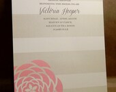 Big Flower / Sage Stripe Bridal Shower / Printed Custom Party Invitation / Wedding / Rehearsal Dinner / Chic Pretty Modern / Darby Cards