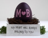 Personalized Anniversary Gift for Husband. My Heart Will Always Belong To You.