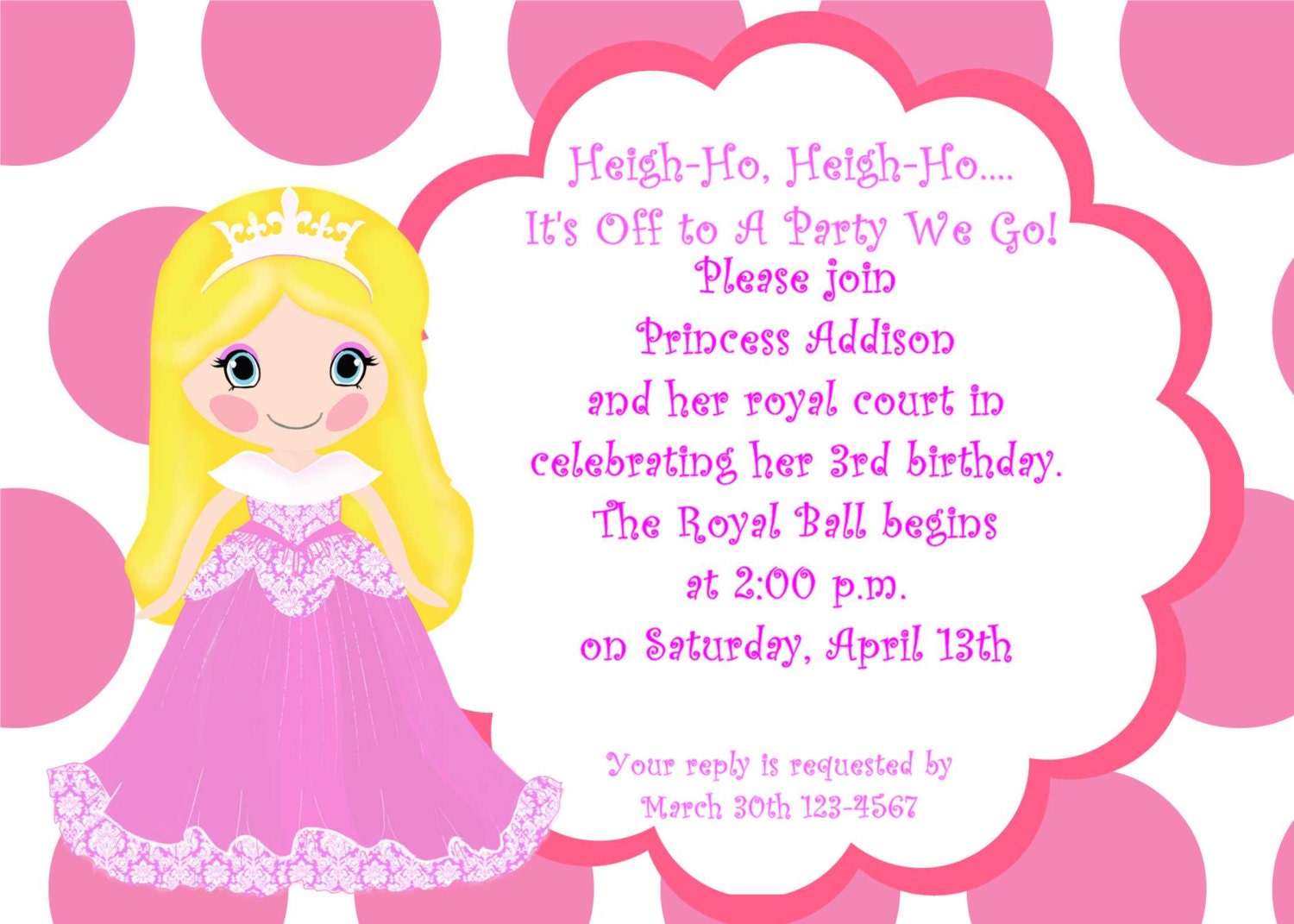 Sleeping Beauty Birthday Invitation