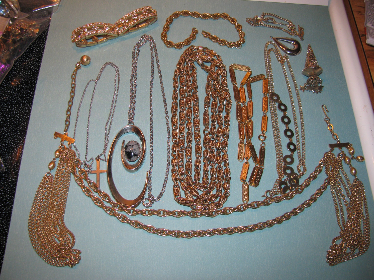 Destash Craft Lot of Vintage Jewelry, A Little Of Everything Kramer Necklace