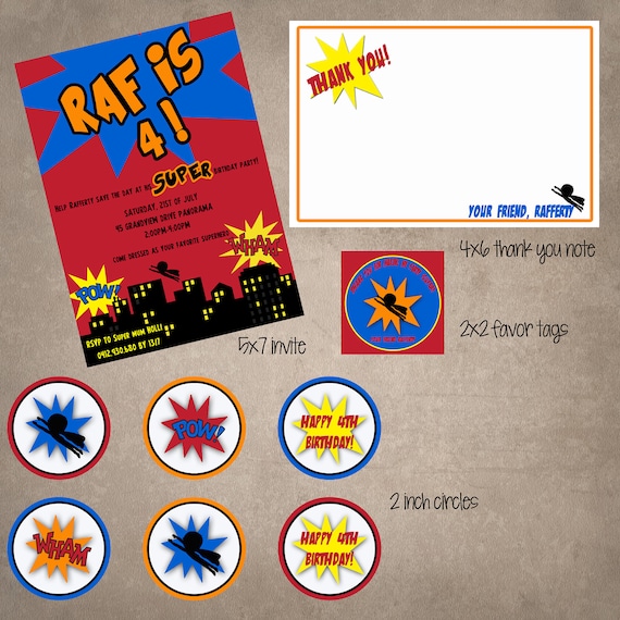 Party Package for Superhero Party-print your own Il_570xn