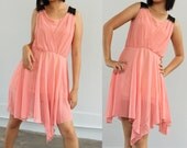 70% SALES Chiffon Party Dress - Romantic Ruffle Cocktail Dress - Sweet Pink Girl Short Prom Dress