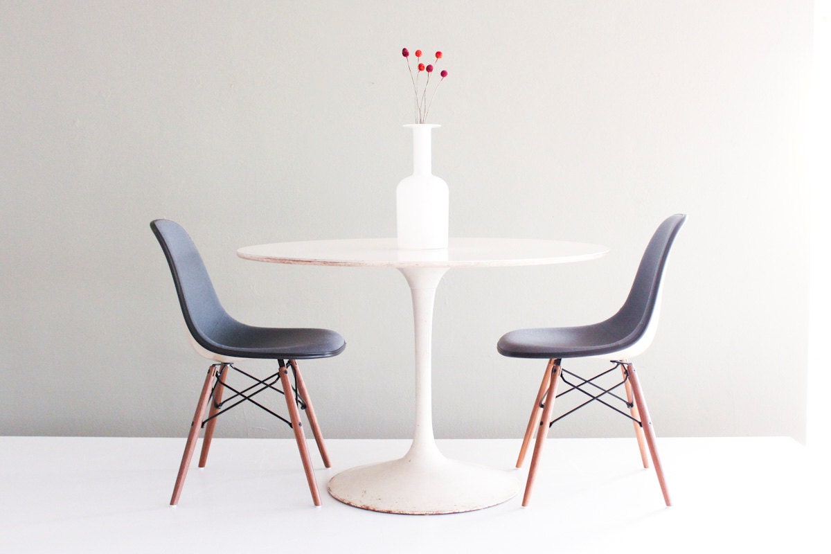 Eames Pair of Smoke Blue Girard Hopsack DSW for Herman Miller Side Chairs