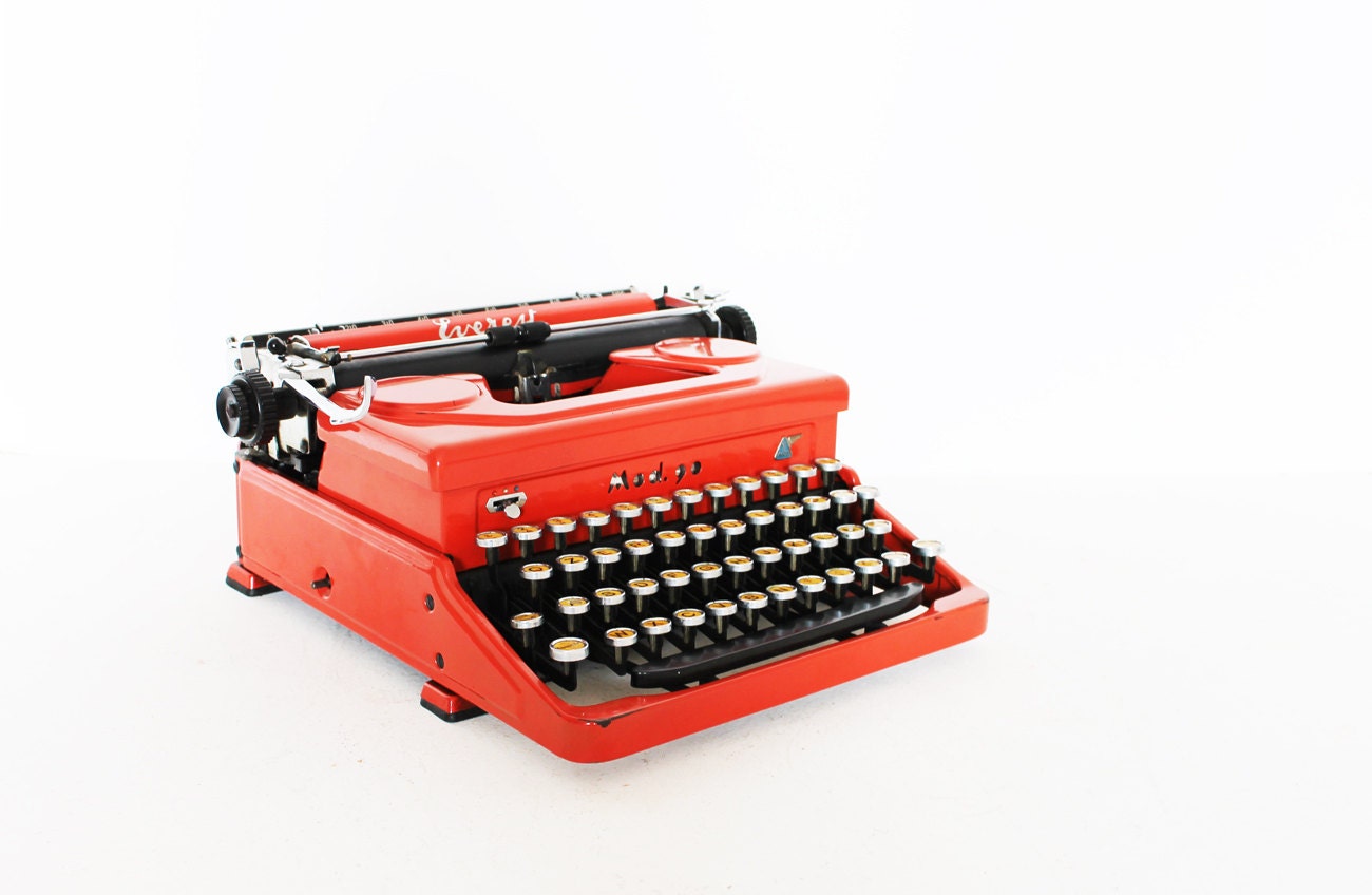 Orange Typewriter