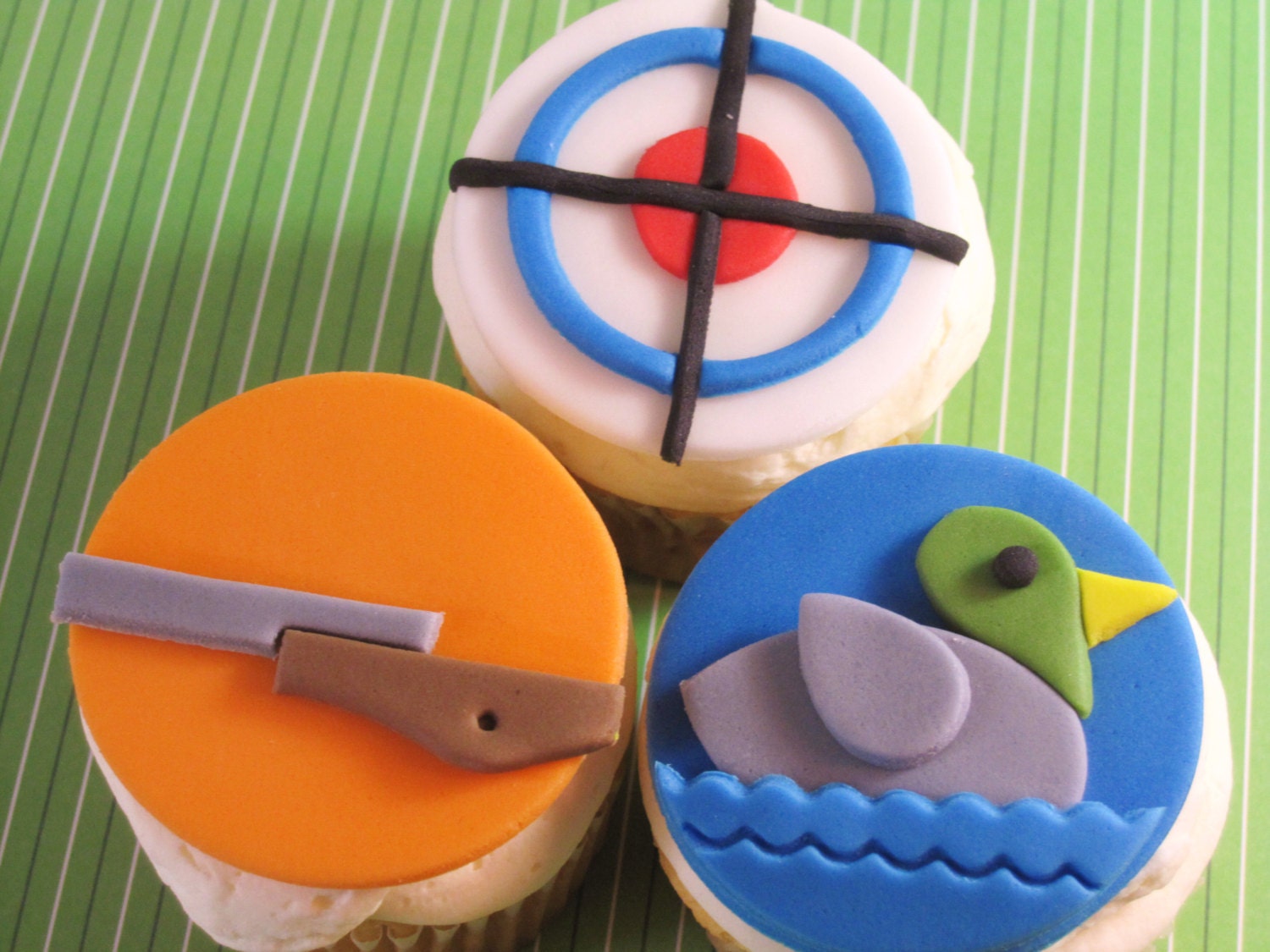 Duck Hunting Cupcake Toppers for grooms cake or manly birthday gun target Camo Il_570xn