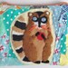 Raccoon Patchwork Purse