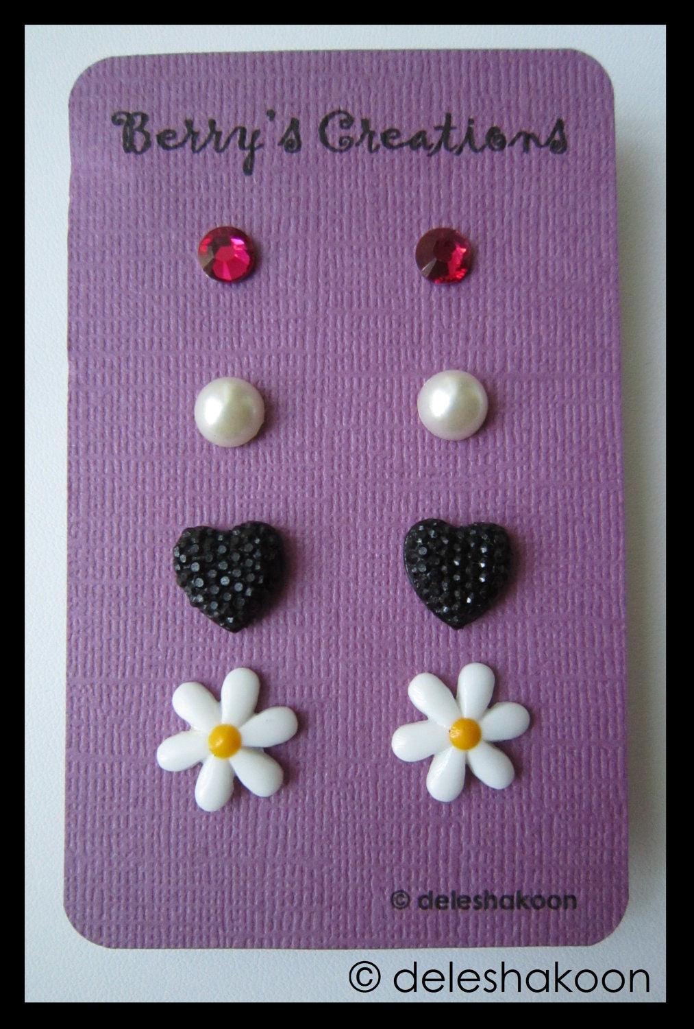 Trendy Everyday Wear Earrings. 4 Different Pair. SET C