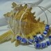 Silver Hoop Beaded Earrings - 70 mm