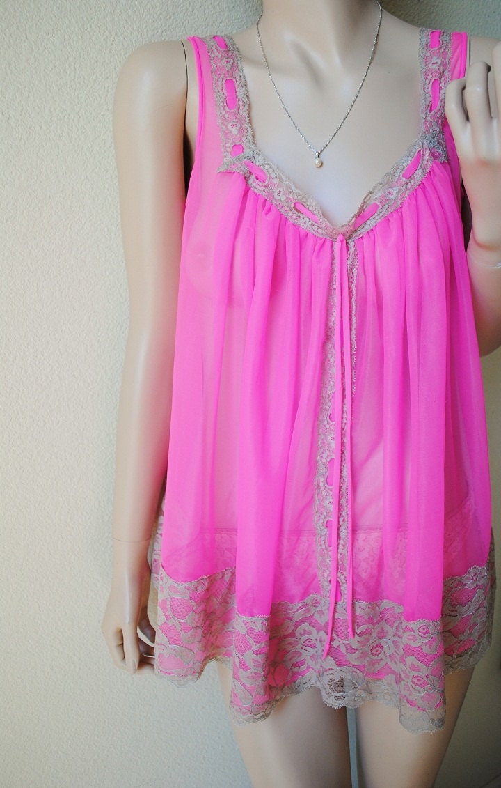 sheer pink babydoll