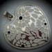 Silver Plated White Enamel Heart Pendant With Crystals