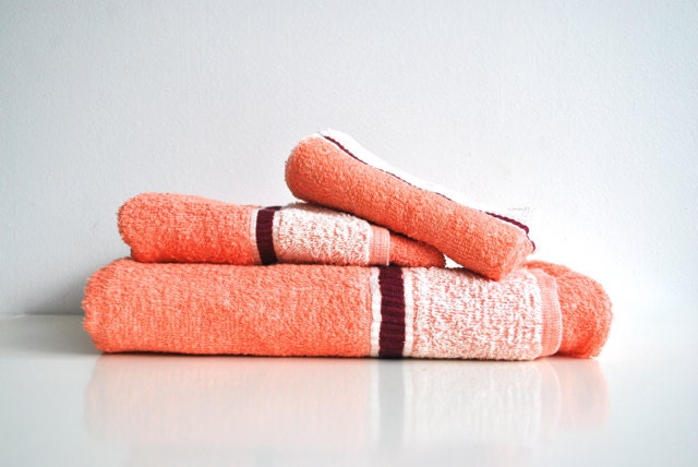 Vintage towel set - bath, hand, and washcloth