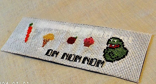 Ghostbusters Slimer Book Mark Cross Stitched Bookmark