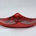 Small Fused Glass Dish, Red Chopstix