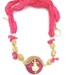 OOAK..Fuchsia silk necklace dervish.