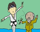KARATE KID POSTER - limited edition - Glossy 11 x 14  poster of original popart print