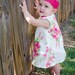 Aline Girls Dress - Barefoot Roses - Baptism Dress - Children Dress - Victorian Style - Country Wedding - Children Clothing - 3m to 4T