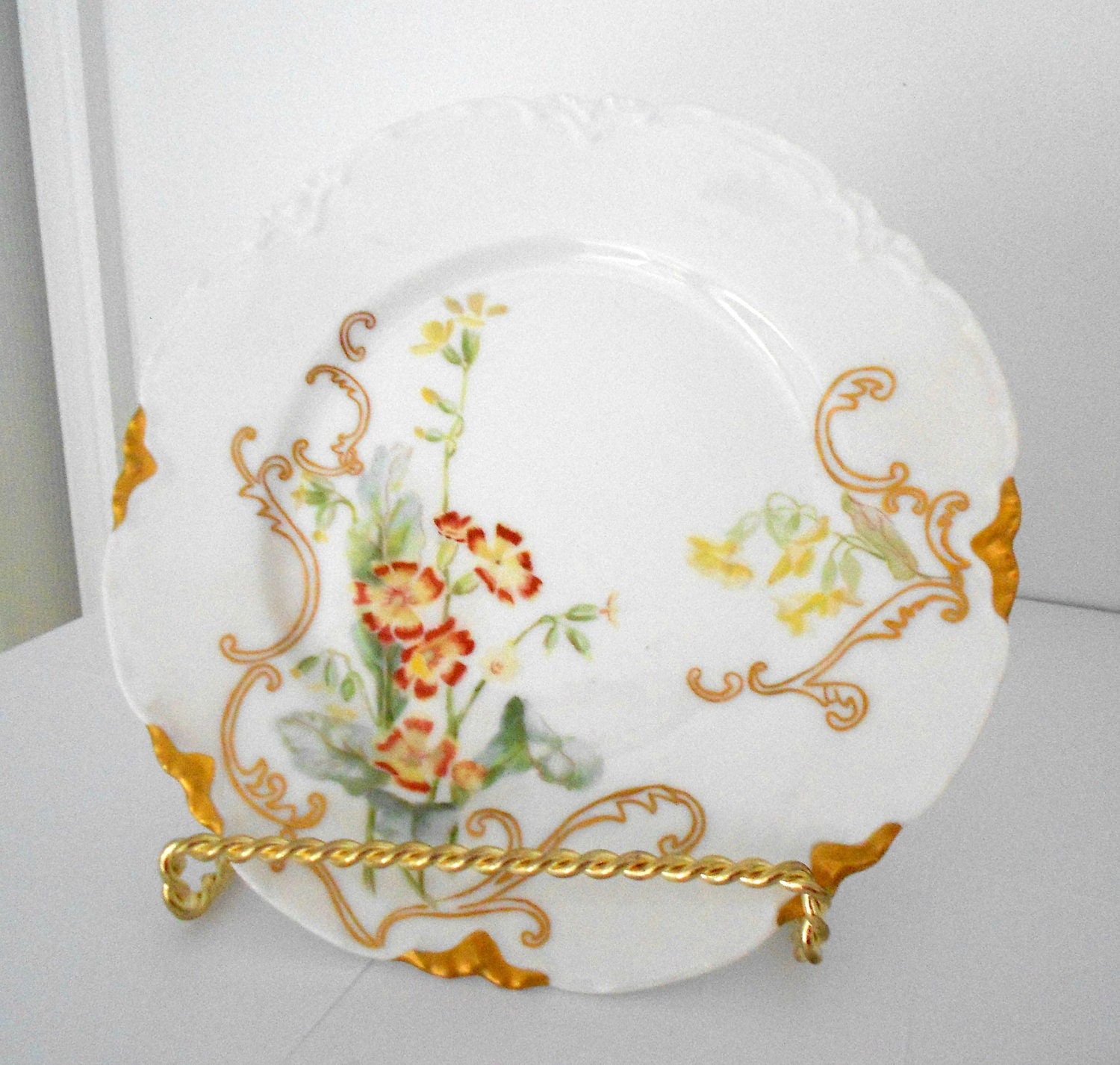 Vintage China Plate Made in France Floral Home Decor