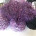 Lion Brand Sale yarn 4 skeins Lot purple black eyelash Homespun Wool-Ease crochet Knit