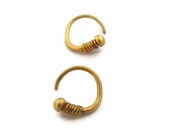 18K Gold Mini Hoops Small Huggie Hoops Tadpole Earrings