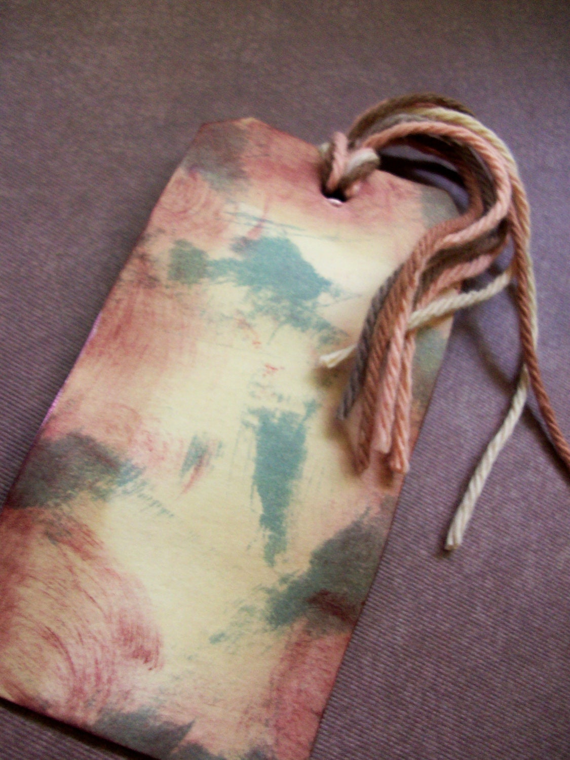 OOAK Art Collage Tag / Bookmark "Be Yourself"
