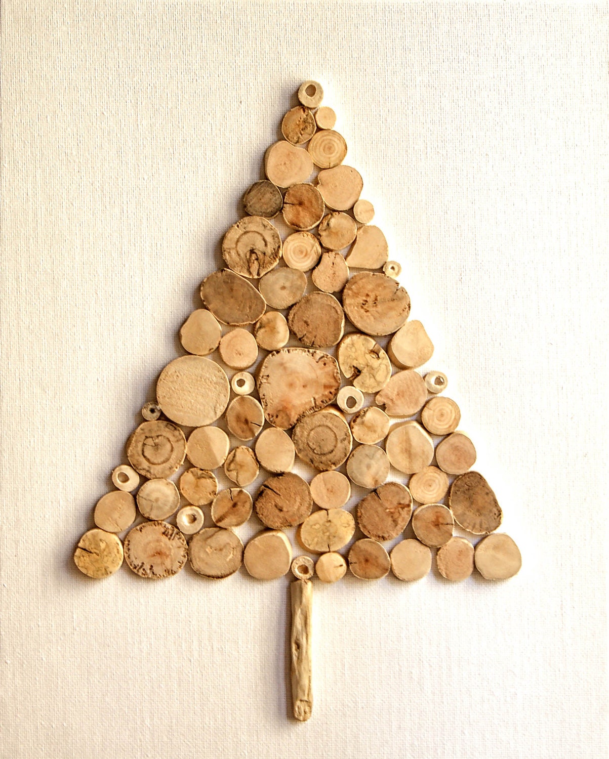 Pre-Christmas Sale,Driftwood Christmas Tree on canvas,Wooden Christmas Tree,Christmas Decoration, Decorative Christmas Tree,Holiday Decor