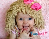 Baby Hat Girl Wig Cabbage patch costume Raggedy Ann Wigs Yarn Hair Wig Photo Props Kids Clothes