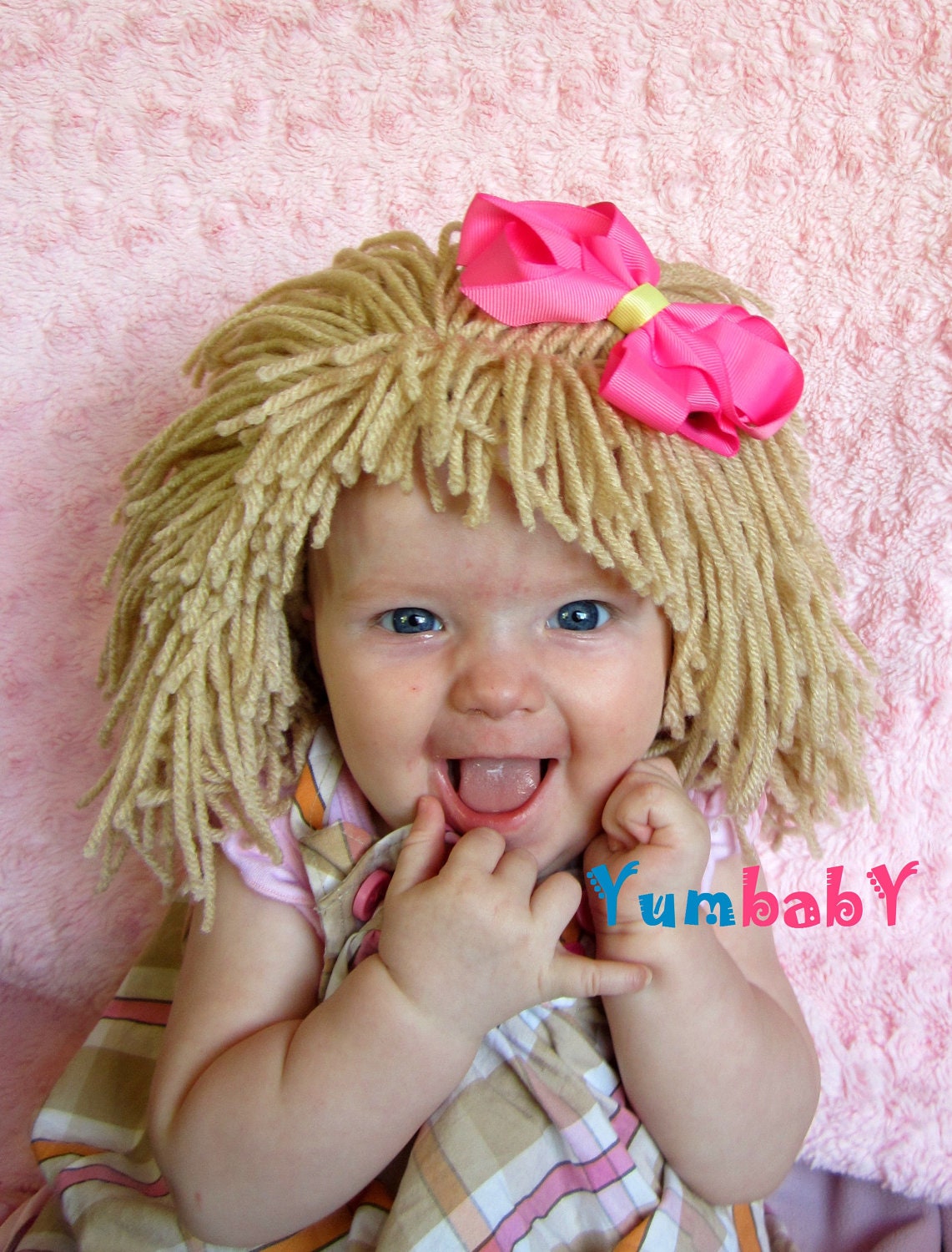 Baby Hat Girl Wig Cabbage patch costume Raggedy Ann Wigs Yarn Hair Wig Photo Props Kids Clothes