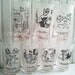 Vintage Libbey Barware Character Drinking Glasses Seven