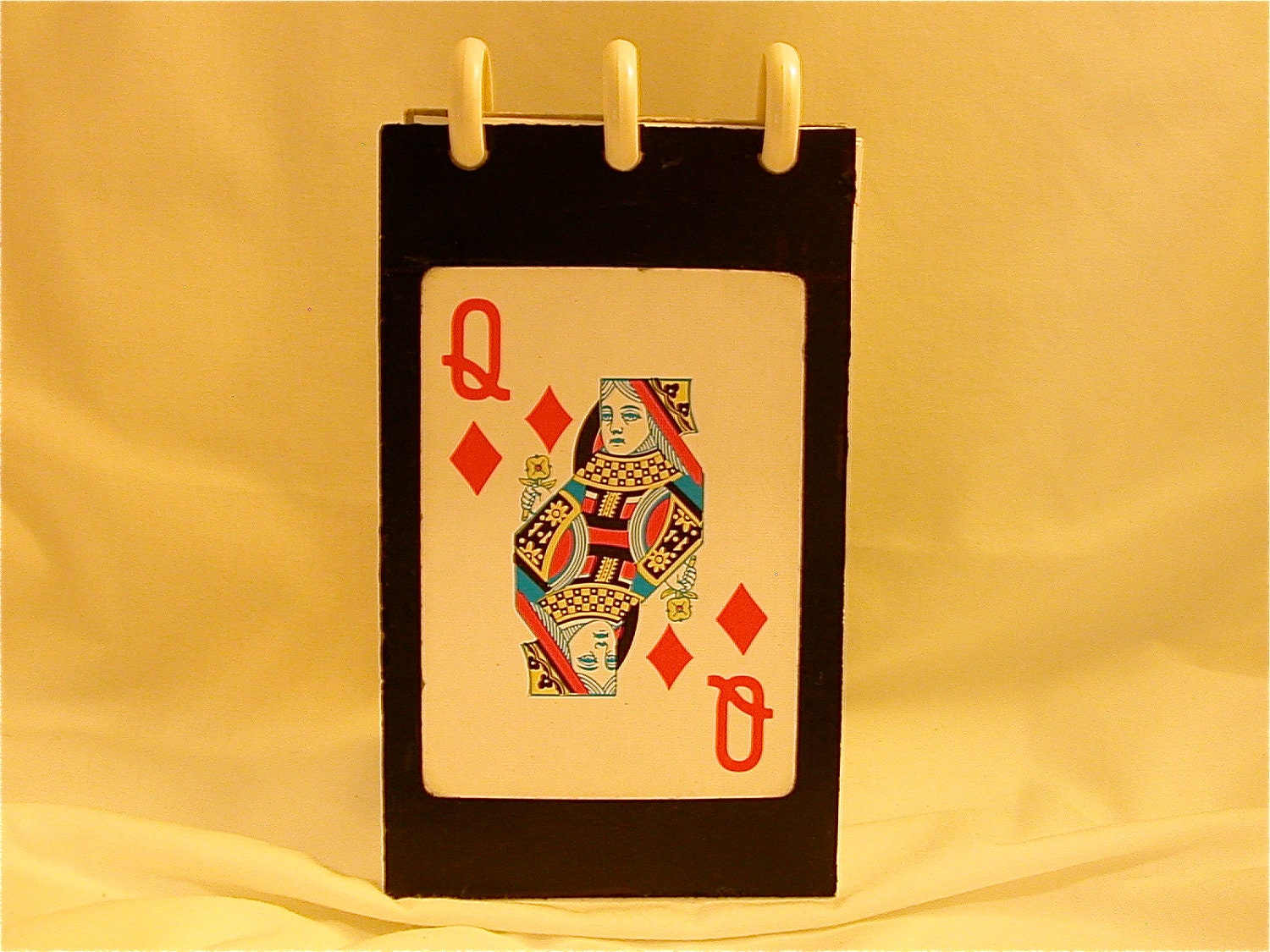 Playing Card PDA 3X5 refillable fliptop notebook,recycled materials