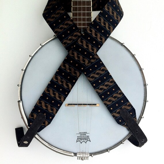 Irish Green Linen Banjo Strap with Adjustable by HandmadeStraps