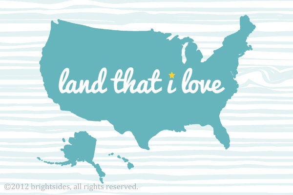 Land That I Love - 8x10" - Digital Download - Turquoise