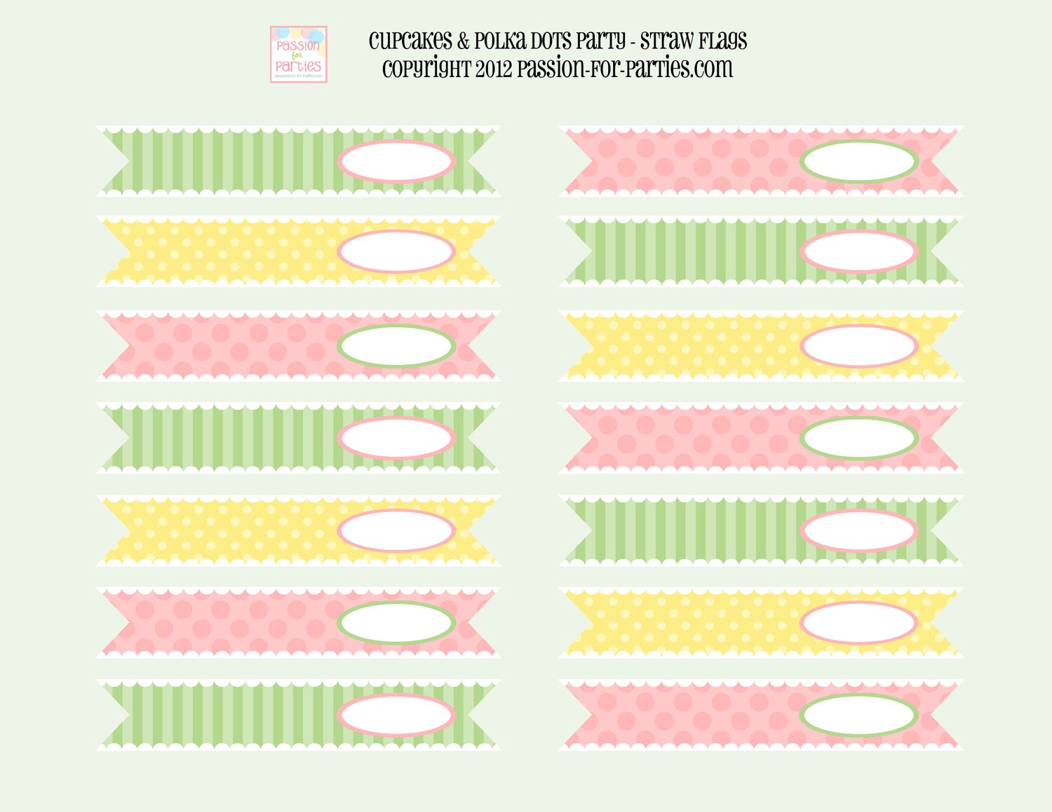 Editable Pastel Party Flags Il_170x135