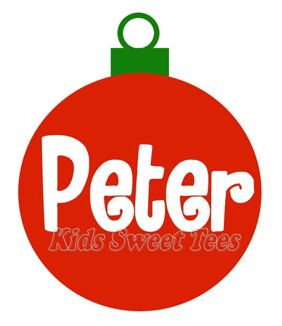 Christmas name ornament design - personalized - digital image - Christmas Il_570xn