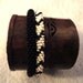Crochet beaded bracelets set - gorgeous black and white beaded bracelets