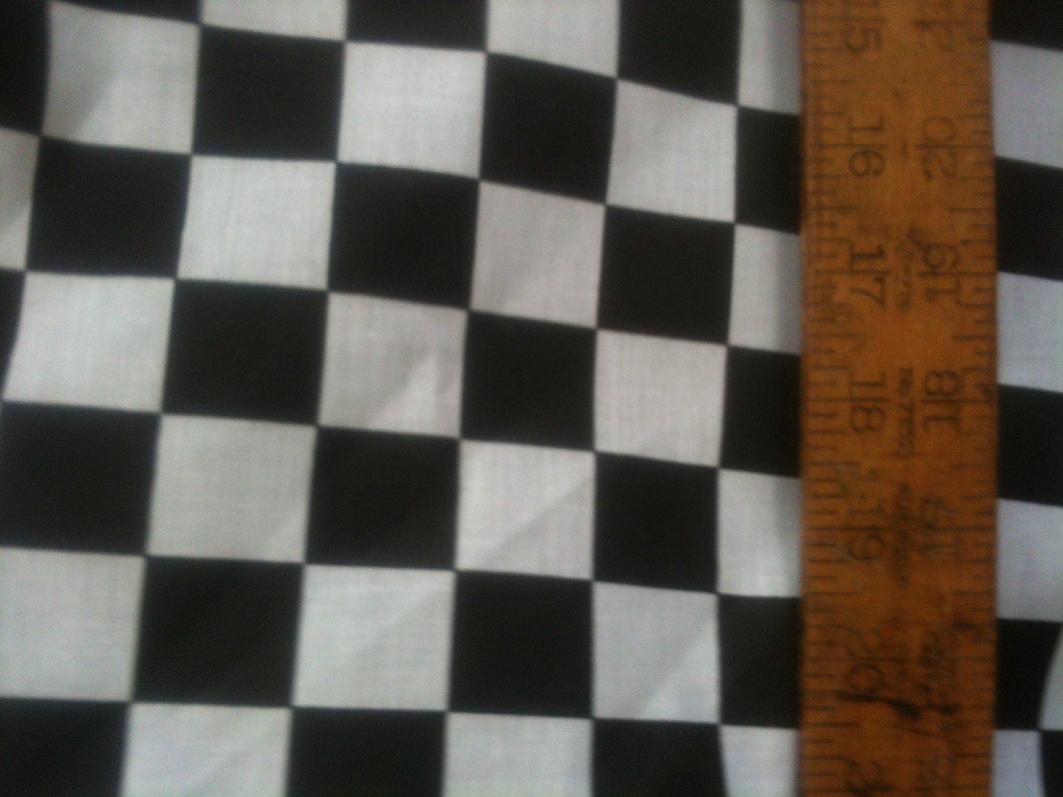 Poly Cotton Checker Print Black/ White 60" Fabric by the Yard - 1 Yard