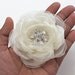 Ivory wedding hair flower/bridal hair flower -wedding hair accessories - organza bridal hair clip