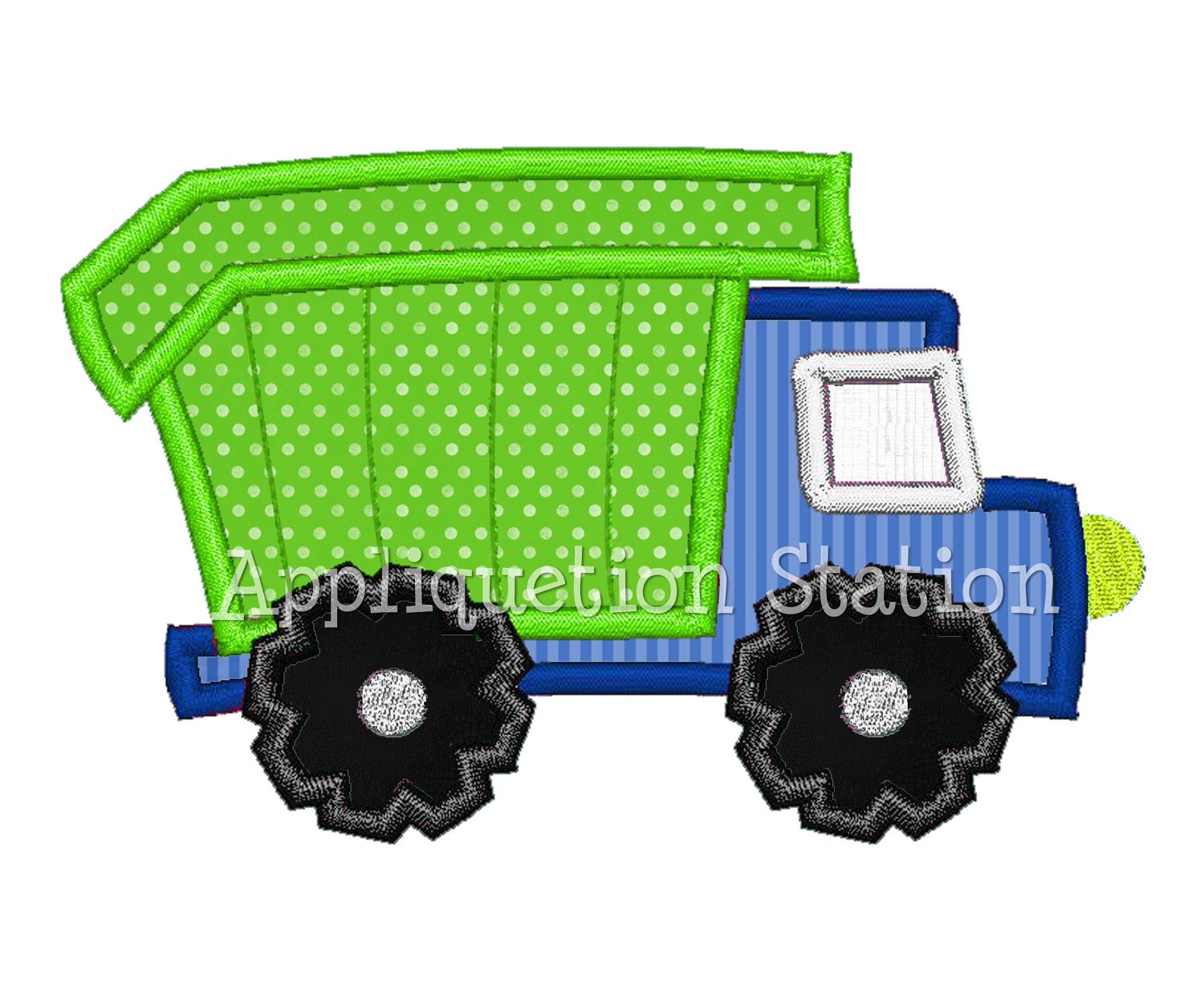 Dump Truck Applique Machine Embroidery by AppliquetionStation