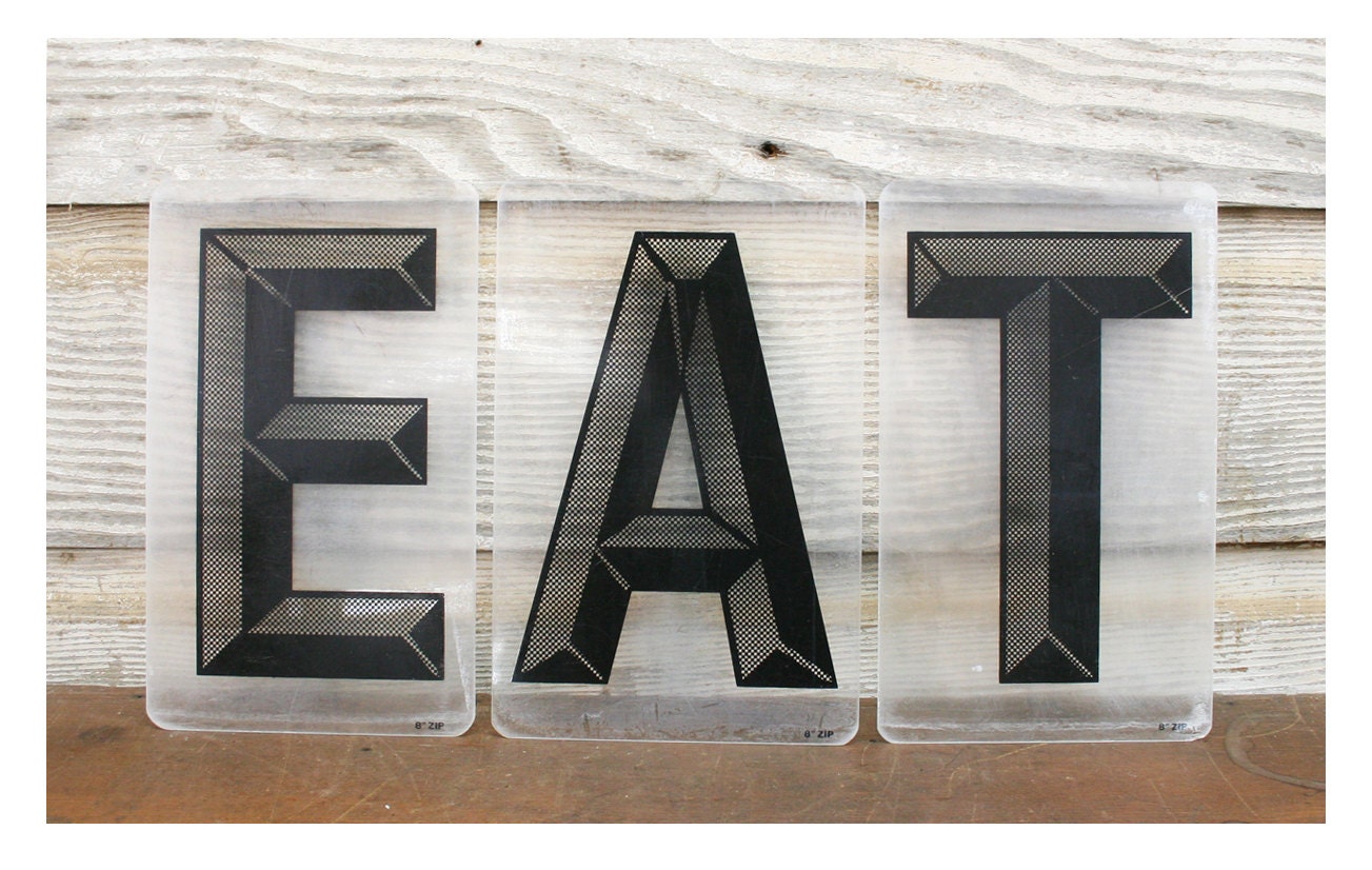 Vintage Diner EAT Sign -- Plastic Marquee Letter Edition
