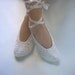 White bridal wedding dance slippers