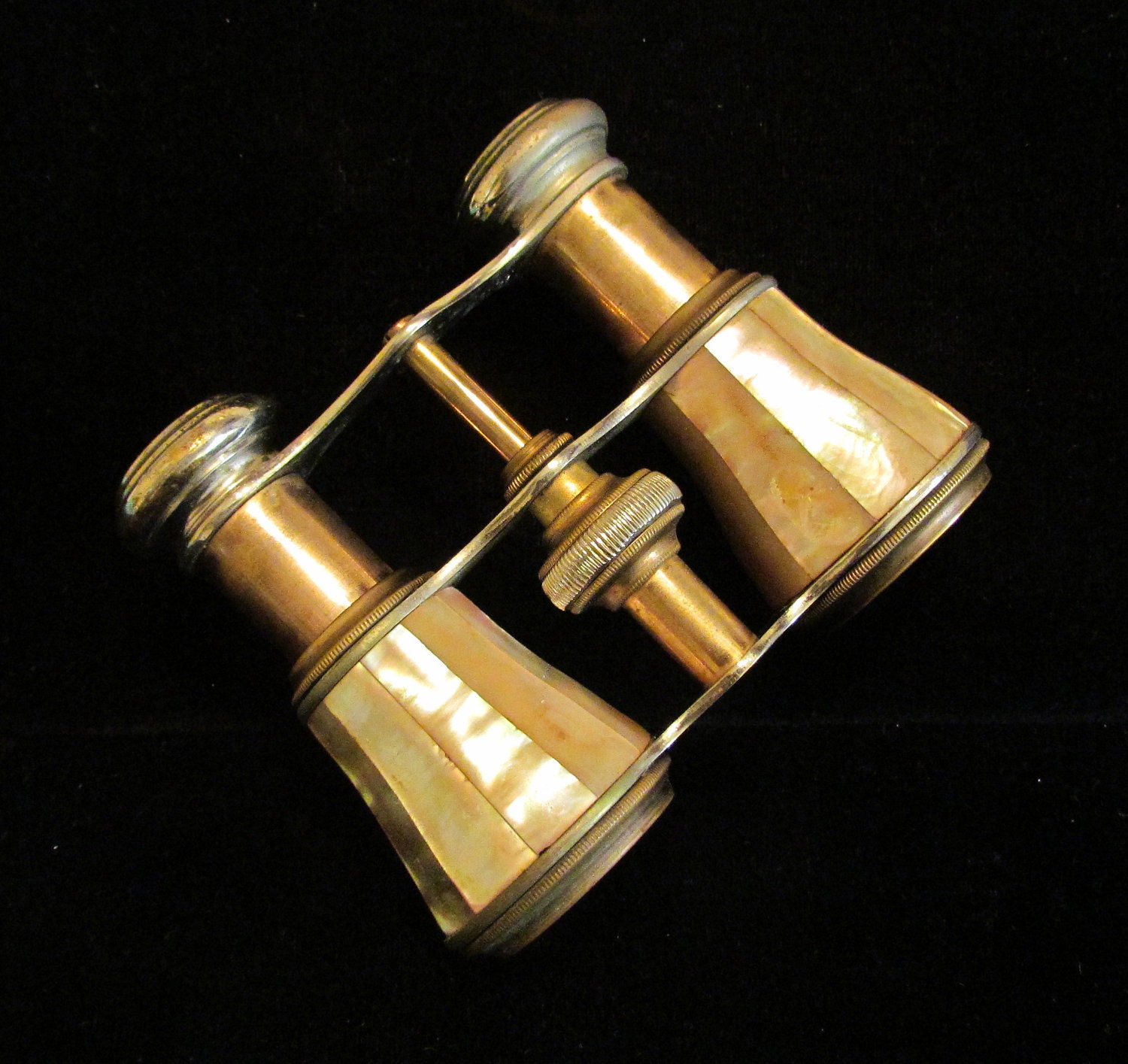 Antique 1800s Opera Glasses Chevalier Paris Mother of Pearl Opera Glasses Leather Case Excellent Condition