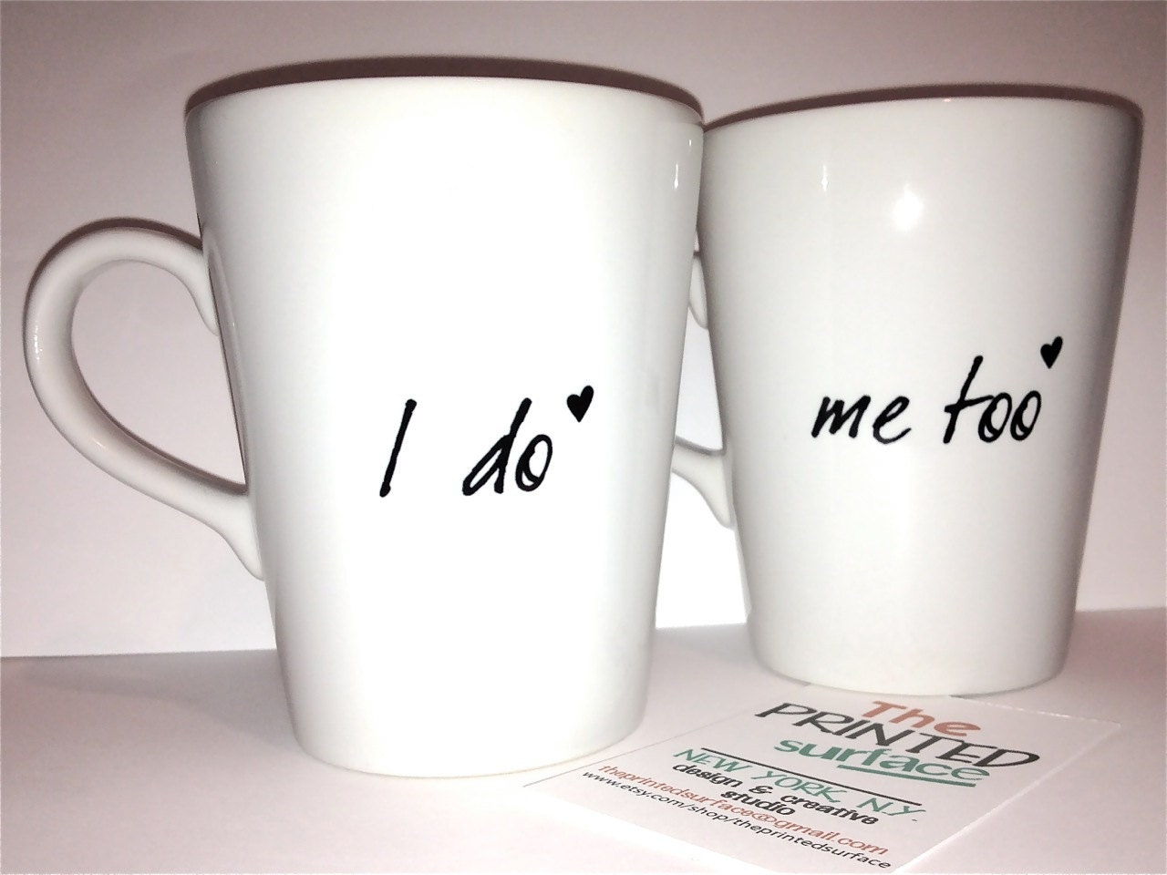 Latte mug "I do & Me too" mug perfect couple gift wedding gift, housewarming Gift special mug set