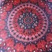 vintage scarf ruby red 1950s FREE shipping