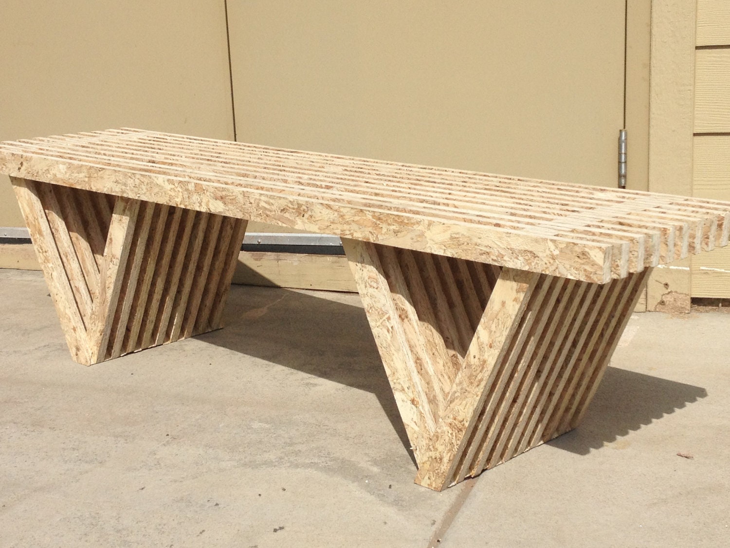 osb slat bench unfinished