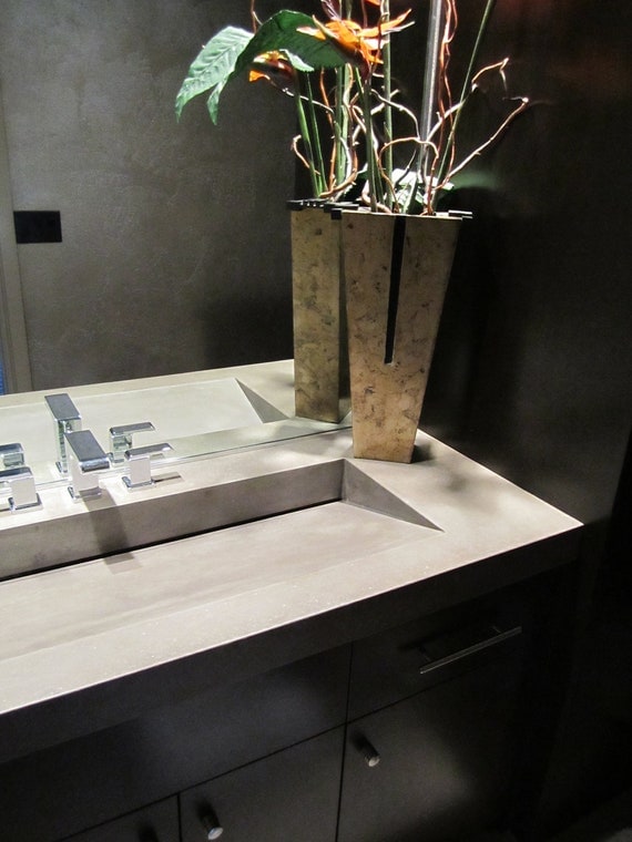 Polished Concrete Sink by stogsconcretedesign on Etsy