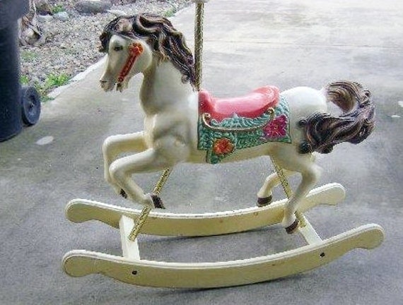 s&s woodcarvers carousel rocking horse