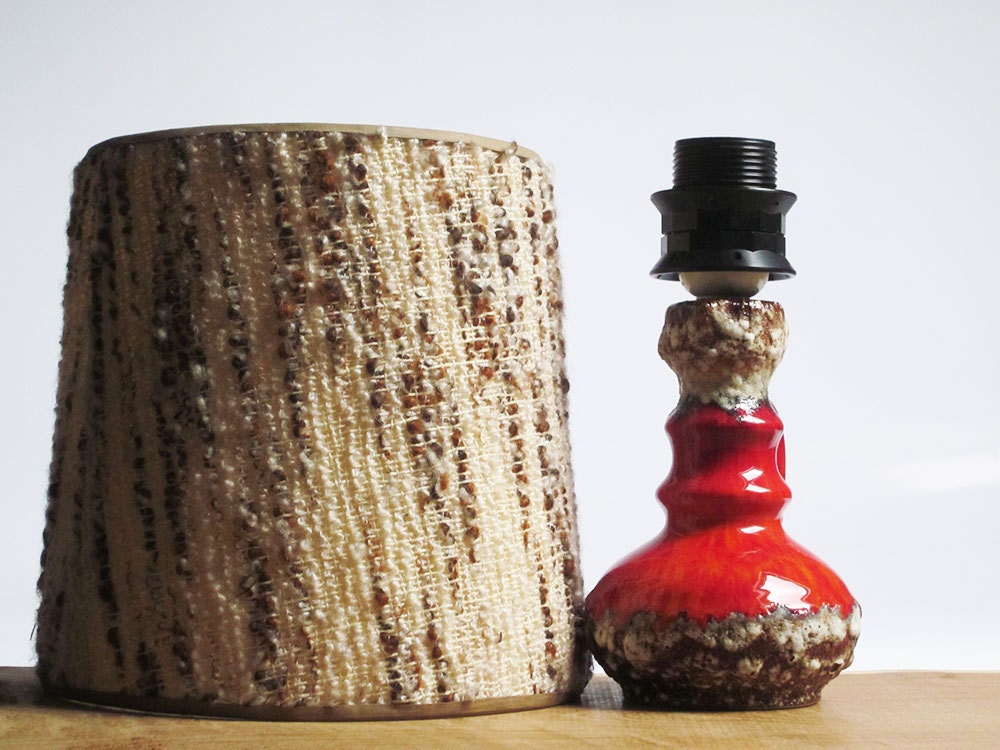 Mid Century Modern red fat lava lamp by Jopeko (West German Pottery)