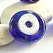 Handmade Turkish Evil Eye Navy Blue color glass beads, 5 pieces-BEA-027