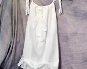 Flower Girls Dress One Size Beach Long White with Train