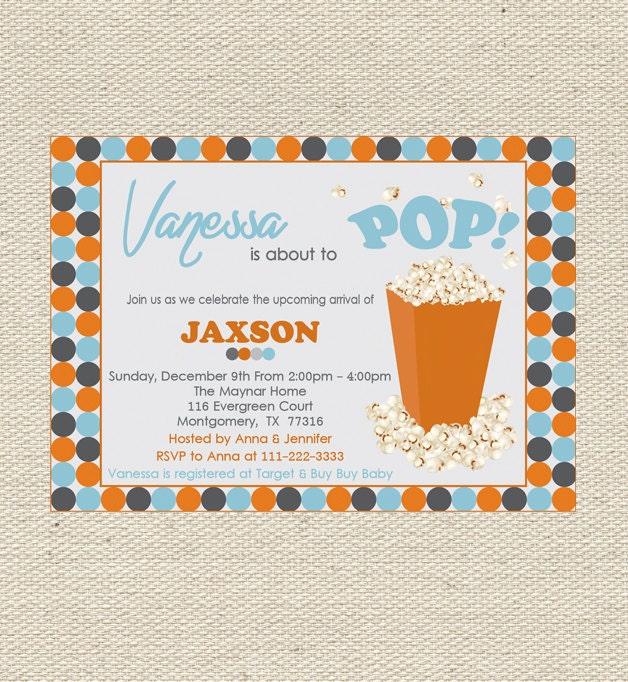 She's About to Pop Baby Shower Invitation Printable Il_570xn