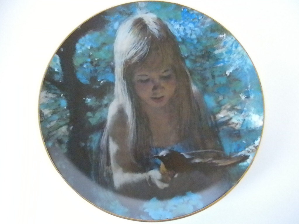 Precious Moments, "Dawn", 1980 Collection Plate, Fine China